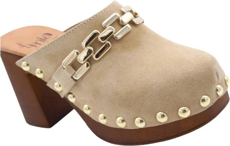 E mia Mires Muil Sandalen Beige Dames - Foto 7