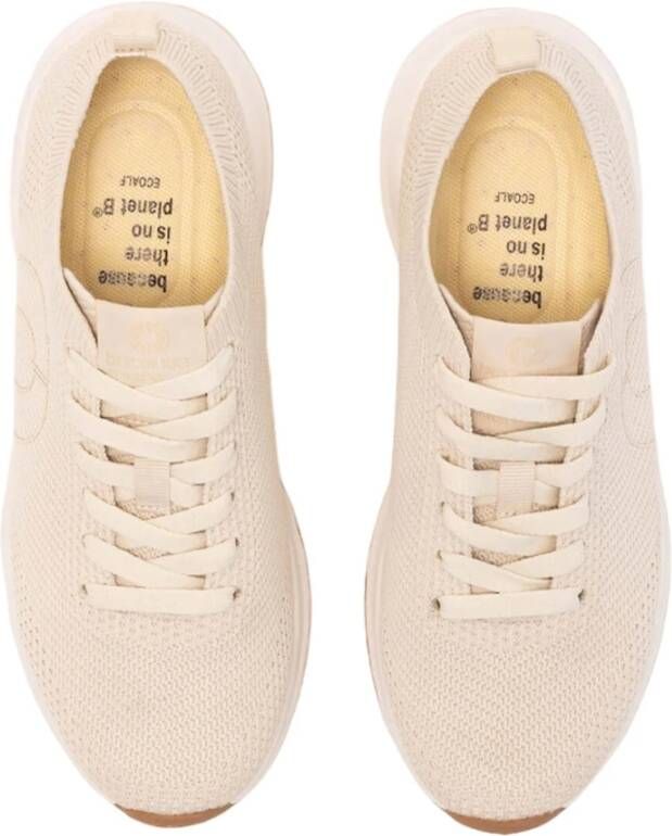 Ecoalf Beige Casual Textiel Sneakers met 4cm Rubberen Zool Beige Dames