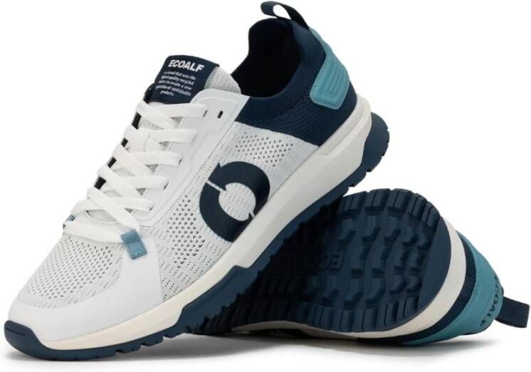 Ecoalf Moderne Mumbai Wit Blauw Sneakers White Heren