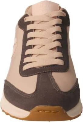 Ecoalf Vegan Sneakers in Taupe met grijze en roze details