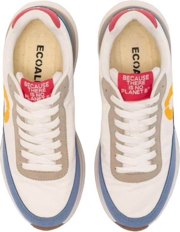 Ecoalf Witte Casual Textiel Sneakers met 4cm Rubberen Zool Multicolor Dames