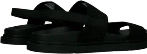 Ecoalf Zwarte Casual Nylon Sandalen met 3cm Rubberen Zool Black Dames