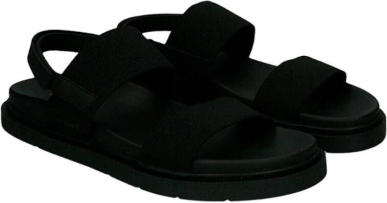 Ecoalf Zwarte Casual Nylon Sandalen met 3cm Rubberen Zool Black Dames