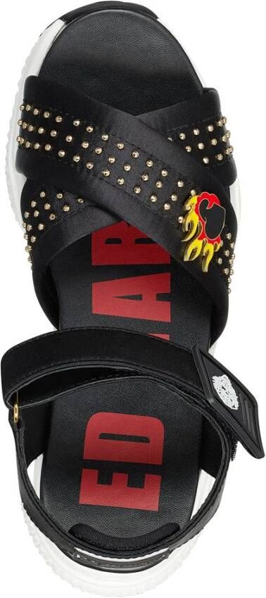 Ed Hardy Platte sandalen Zwart Dames