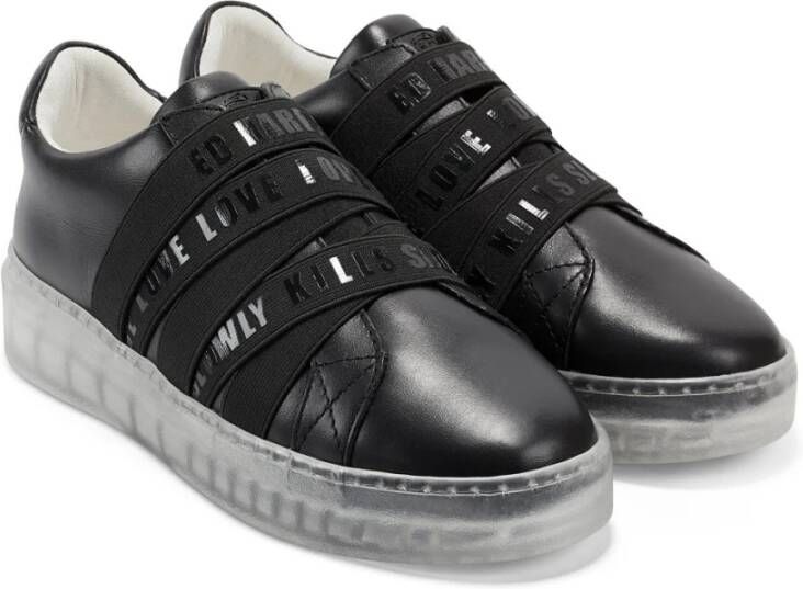 Ed Hardy Trendy Mode Sneakers Black Dames