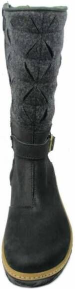 El Naturalista Dames Nubuck Leren Sleehak Laarzen Black Dames