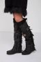 El Vaquero Zwarte Leren Kniehoge Laarzen Vintage Stijl Black Dames - Thumbnail 2