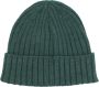 Ele t Geribbelde Boord Beanie Hoed Groen - Thumbnail 2