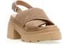 Elena Iachi Beige Suède Kruis Sandalen Beige Dames - Thumbnail 2