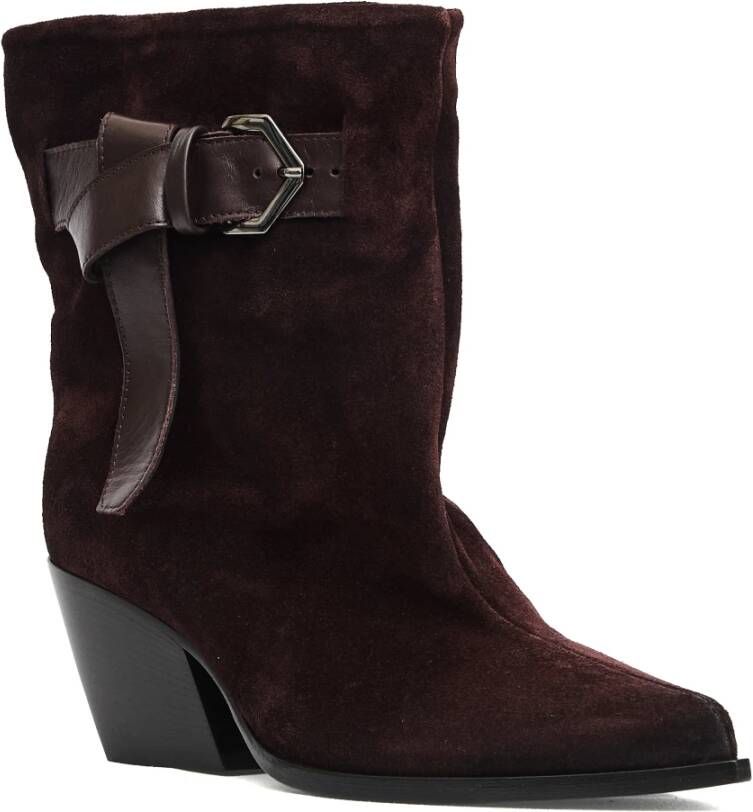 Elena Iachi Bordeaux Enkellaarzen Damesschoenen