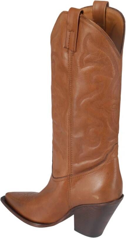 Elena Iachi Peggy Gewassen Denim Jeans Brown Dames