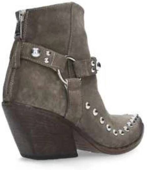 Elena Iachi Texano Sand Suede Cowboylaarzen