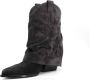 Elena Iachi Vintage suède cowboy laarzen Black Dames - Thumbnail 4