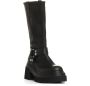 Elena Iachi Zwarte Leren Biker Laarzen Dikke Zool Black Dames - Thumbnail 2