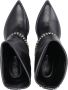 Elena Iachi Zwarte Leren Texaanse Laarzen Black Dames - Thumbnail 2