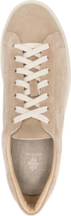Eleventy Beige Suede Lace-Up Sneakers