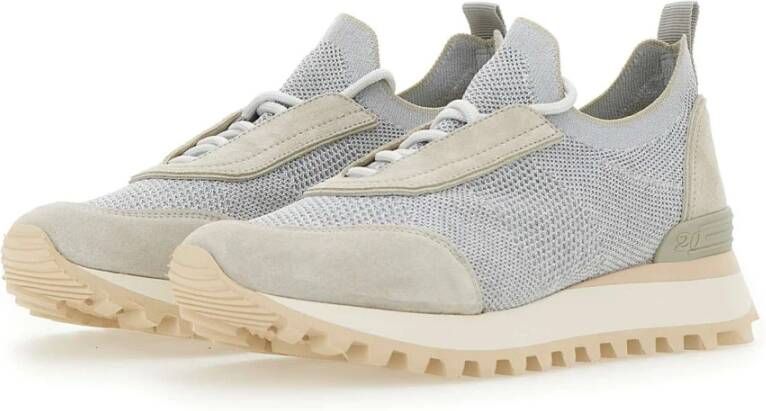 Eleventy Gebreide en suède sneakers