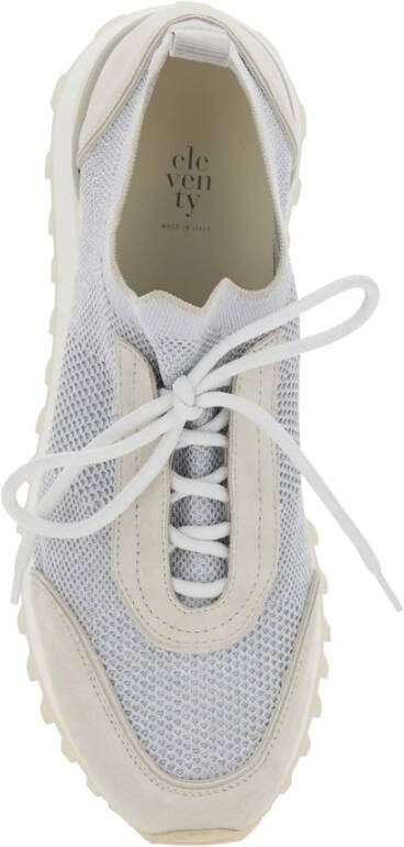 Eleventy Gebreide Grijze Sneakers met Dikke Zool Gray Heren