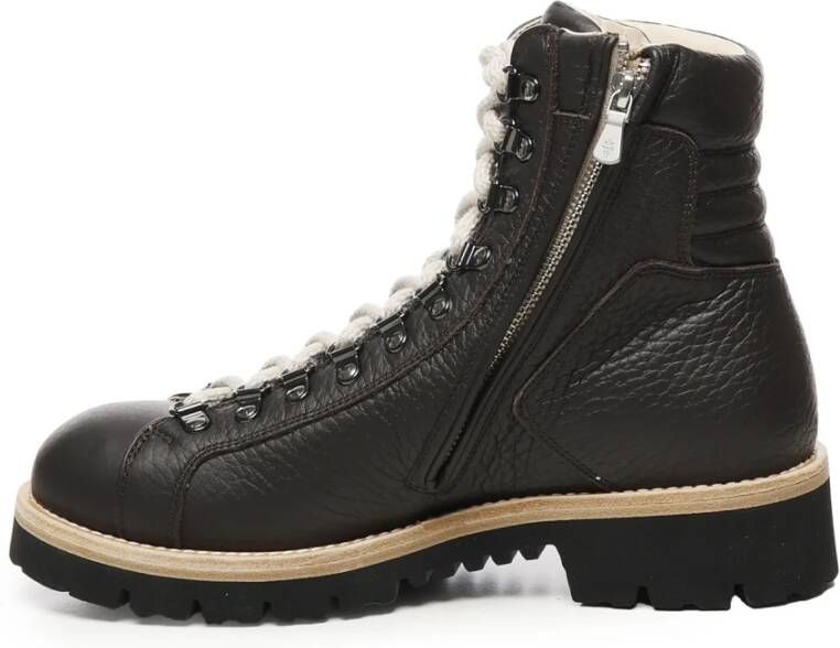 Eleventy Koeienhuid Veterschoenen Cacao Kleur