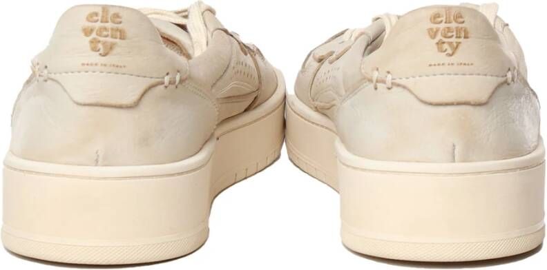 Eleventy Leren Sneakers met Rubberen Zool