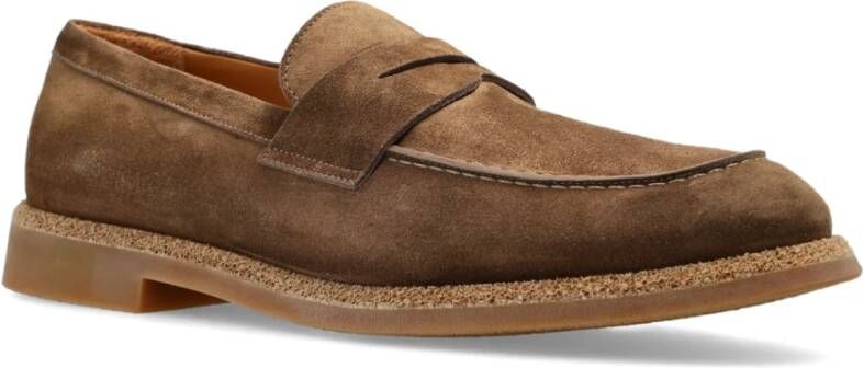 Eleventy Suède schoenen type loafers Brown Heren