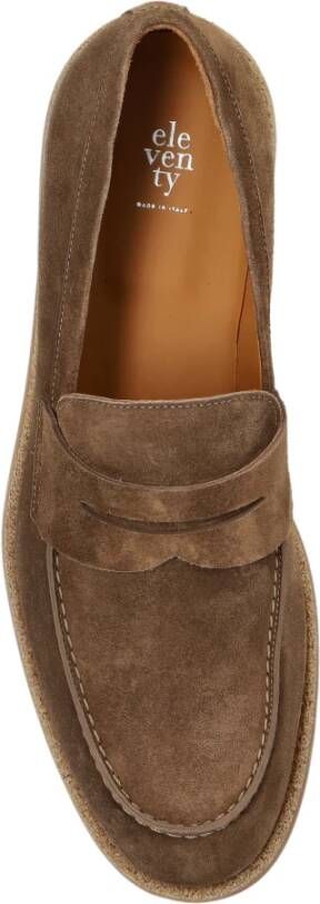 Eleventy Suède schoenen type loafers Brown Heren
