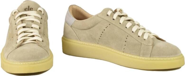 Eleventy Suède Sneaker Schoenen Rubberen Zool Veters