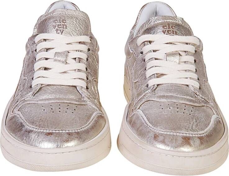 Eleventy Vintage Gouden Sneakers Yellow Dames
