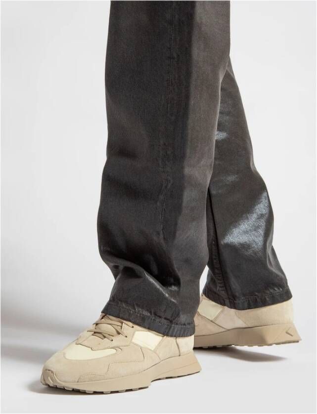Elia Maurizi Beige Suède Handgemaakte Sneaker Beige Dames