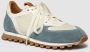 Elia Maurizi Blauwe Suède Runner met Witte Nappa Blue Dames - Thumbnail 4