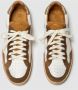 Elia Maurizi Gouden Sneaker met Nappa en Suède Brown Dames - Thumbnail 2