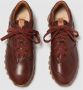 Elia Maurizi Handgemaakte Burgundy Leren Runner Schoenen Brown Dames - Thumbnail 2