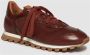 Elia Maurizi Handgemaakte Burgundy Leren Runner Schoenen Brown Dames - Thumbnail 3