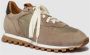 Elia Maurizi Hazelnoot Suède Runner met Metalen Details Gray Dames - Thumbnail 3