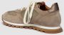 Elia Maurizi Hazelnoot Suède Runner met Metalen Details Gray Dames - Thumbnail 4