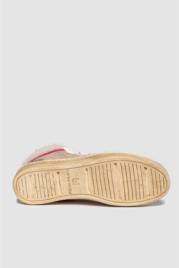 Elia Maurizi Taupe en Grijs Leren Sneaker Boot Multicolor Dames