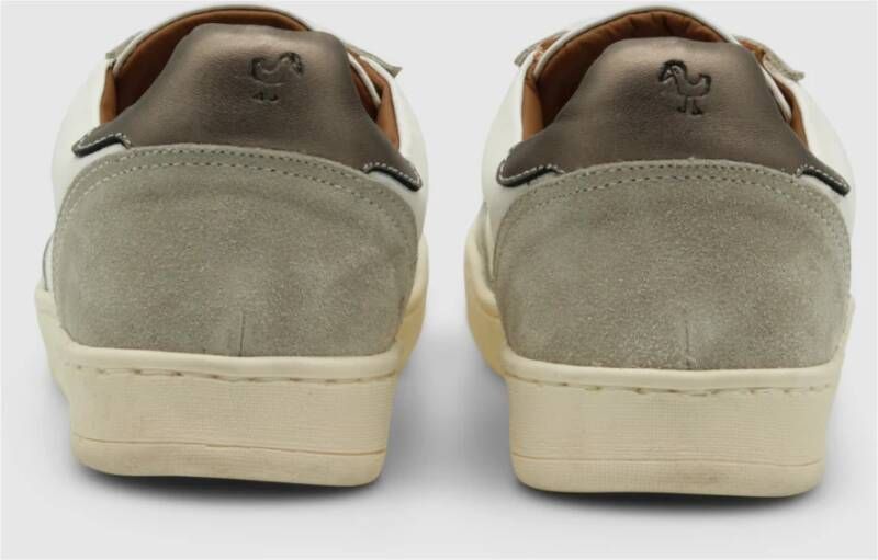 Elia Maurizi Taupe Suède Sneaker met Leren Details Multicolor Dames