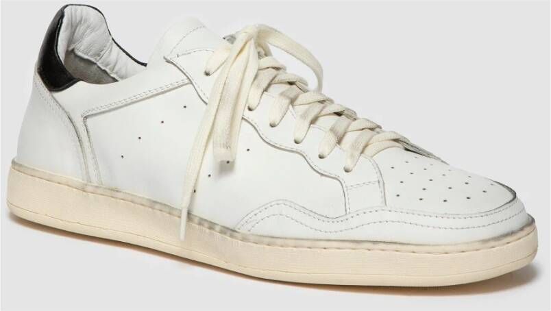 Elia Maurizi Vintage Wit Leren Sneaker White Heren