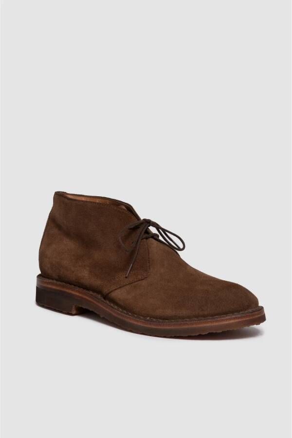 Elia Maurizi Waterdichte Suède Enkel Chukka Laars Bruin Brown Heren