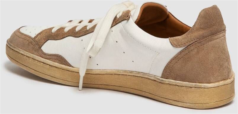 Elia Maurizi Witte Taupe Sneaker met Metalen Accenten Brown Dames