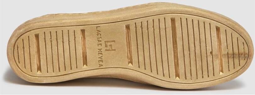 Elia Maurizi Witte Taupe Sneaker met Metalen Accenten Brown Dames