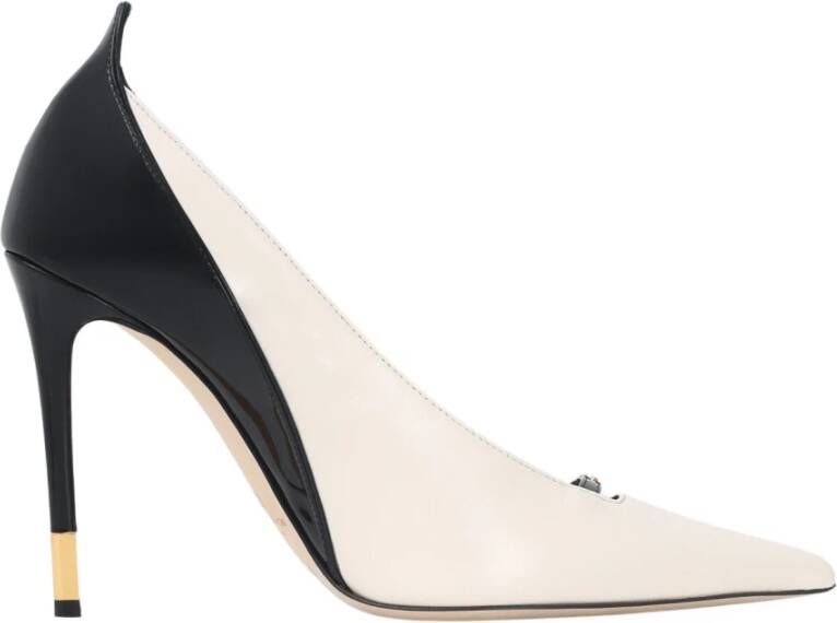 Elisabetta Franchi Bicolor Stiletto Hakken met Gouden Details