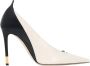 Elisabetta Franchi Bicolor Stiletto Hakken met Gouden Details - Thumbnail 2