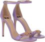 Elisabetta Franchi Leren Sandalen Purple Dames - Thumbnail 2