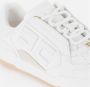 Elisabetta Franchi Leren sneakers met geborduurd logo Beige Dames - Thumbnail 4