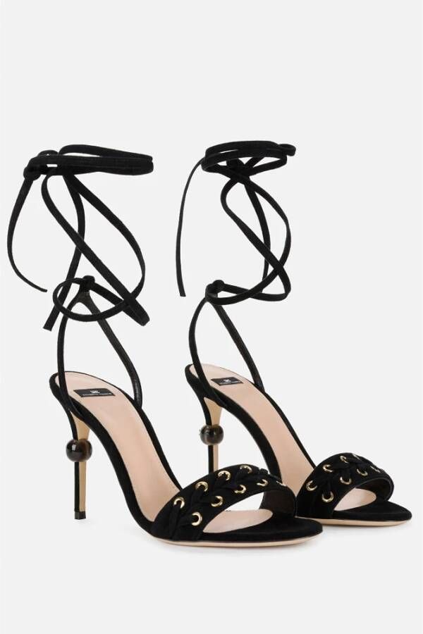 Elisabetta Franchi Hoge Hak Sandalen Zwart Dames