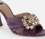 Elisabetta Franchi Satijnen sandaal met juwelen - Thumbnail 2