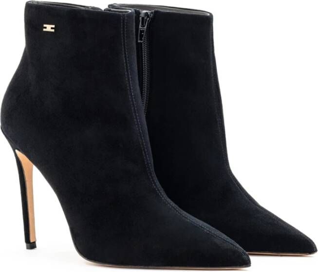 Elisabetta Franchi Suède Enkellaarsjes Black Dames