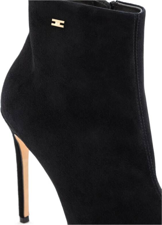Elisabetta Franchi Suède Enkellaarsjes Black Dames