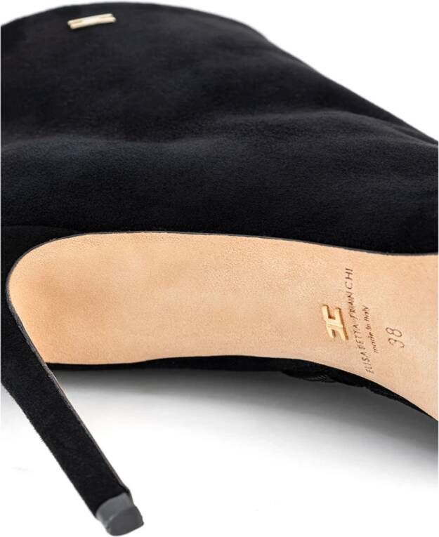 Elisabetta Franchi Suède Enkellaarsjes Black Dames